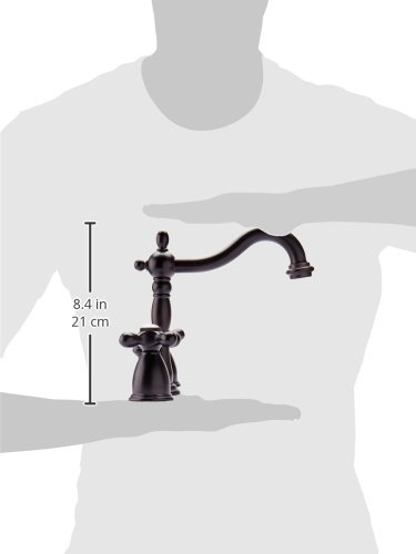 Kingston Brass KB1975AX Heritage Widespread Lavatory Faucet With Metal Cross Handle Oil Rubbed Bronze 0 4