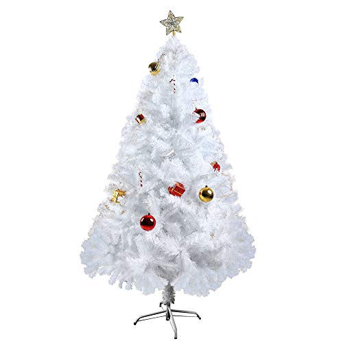 5 Foot Artificial Christmas Tree Xmas Pine Tree with Solid Metal Legs 