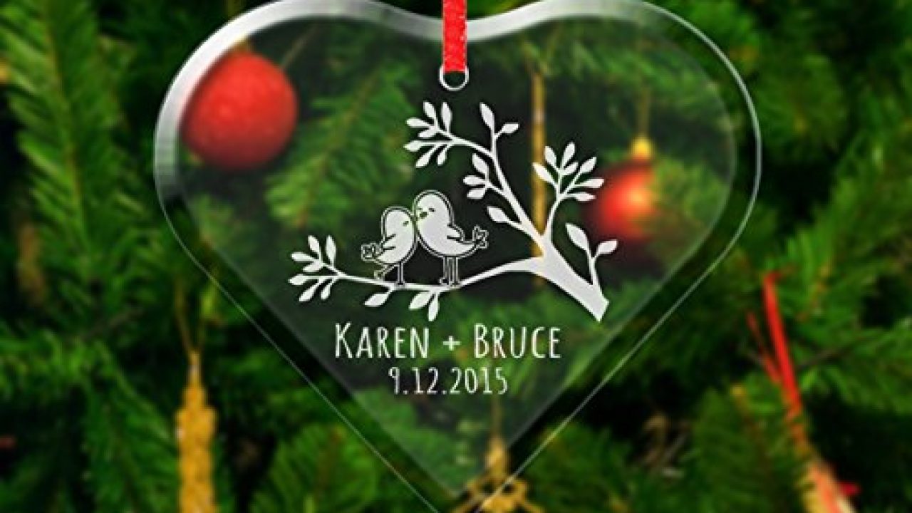 first wedding anniversary christmas ornament