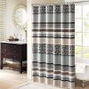 Madison Park Princeton Geometric Jacquard Fabric Transitional Shower Curtains For Bathroom 72 X 72 Blue 0 100x100