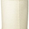 REDMON Chelsea Collection Decorator Color Round Wicker Wastebasket White R426WH 0 100x100