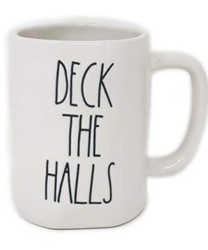 Rae Dunn By Magenta DECK THE HALLS Ceramic LL Mug With White Interior 2018 Limited Edition 0 300x360