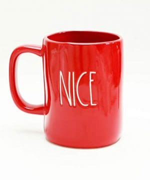 Rae Dunn Naughty Nice Double Sided Red Christmas Mug 0 300x360
