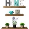 Rustic Farmhouse 3 Tier Floating Wood Shelf Floating Wall Shelves Set Of 3 Hardware And Fasteners Included White Oak 3 Tier 0 100x100