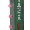 Santa Stop Here Christmas Holiday Decorative Sign Double Sided Metal Marquee Sign In Shape Of An Arrow With Large Red LED Light Bulbs 0 100x100