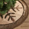 Valery Madelyn 48 Inch Woodland Burlap Christmas Tree Skirt With Snowflake And Faux Fur Themed With Christmas Ornaments Not Included 0 100x100