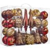Valery Madelyn 50ct Woodland Shatterproof Christmas Ball Ornaments Decoration Red Brown276Inch 709 Inch For Christmas Tree Decorations Included 0 100x100