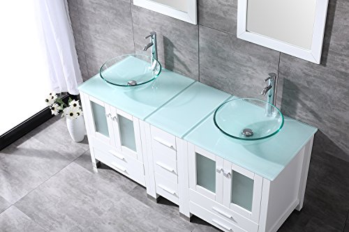 Sink Combo Solid Mdf Cabinet, Glass Vessel Sink Vanity Combo