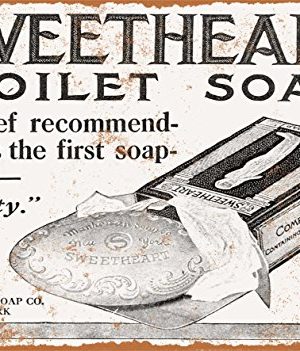 Wall-Color-10-x-14-Metal-Sign-1909-Sweetheart-Toilet-Soap-Vintage-Look-0