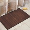 IDesign Formbu Bamboo Floor Mat Non Skid Water Resistant Runner Rug For Bathroom Kitchen Entryway Hallway Office Mudroom Vanity 34 X 21 Mocha Brown 0 100x100