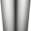 IDesign Patton Round Metal Trash Can Waste Basket Garbage Can For Bathroom Bedroom Home Office Dorm College 8 X 8 X 97 Brushed Stainless Steel 0 100x100