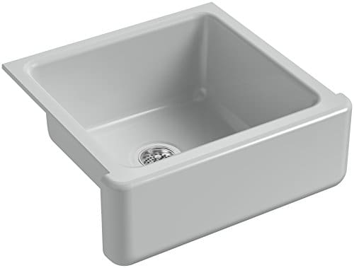 KOHLER-K-5665-95-Whitehaven-Farmhouse-Self-Trimming-23-1116-Inch-x-21-916-Inch-x-9-58-Inch-Undermount-Single-Bowl-Kitchen-Sink-with-Tall-Apron-Ice-Grey-0