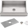 Kohler K 20243 PC NA STERLING Ludington 34 Under Mount Single Bowl Farmhouse Kitchen Sink With Accessories Apron Front Basin Stainless Steel 0 100x100