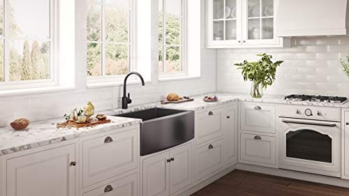 farmhouse kitchen sink matte black 30 inch