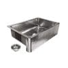 Sinkology SK701 33HSP AMZ B Percy All In One Farmhouse Apron Front 32 In Single Bowl In Polished Finish And Strainer Drain Crafted Stainless Steel Kitchen Sink 0 100x100