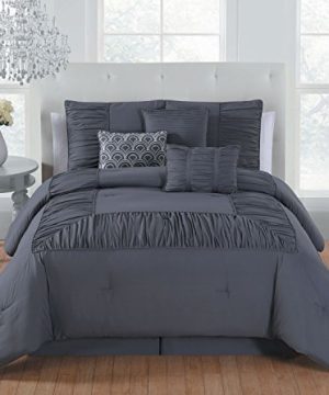 Avondale Manor Jules 7 Piece Comforter Set Queen Grey Farmhouse Goals