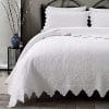 Brandream White Quilts Set King Size Bedspreads Farmhouse Bedding 100 Cotton Quilted Bedspreads 0 100x100