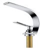 Charmingwater Modern Commercial Chrome Single Handle Bathroom Vanity Faucets Curved Single Hole Sink Lavatory Mixer Tap Single Lever Upgraded Version 0 100x100