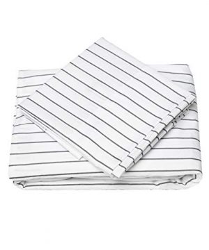 Cosy-House-Collection-Pinstripe-Bed-Sheet-Set-Super-Soft-Luxury-Hotel-Sheets-Hypoallergenic-Bedding-Stain-Fade-Wrinkle-Resistant-4-Piece-Fitted-Flat-2-Pillowcases-King-Grey-0-0
