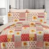Country-Farmhouse-Gypsy-Paisley-Sunflowers-Flowers-FullQueen-Quilt-Shams-3-Piece-Set-Homemade-Wax-Melts-0