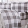Extra-Soft-Buffalo-Check-100-Turkish-Cotton-Flannel-Sheet-Set-Warm-Cozy-Luxury-Winter-Bed-Sheets-Belle-Collection-Queen-Grey-0