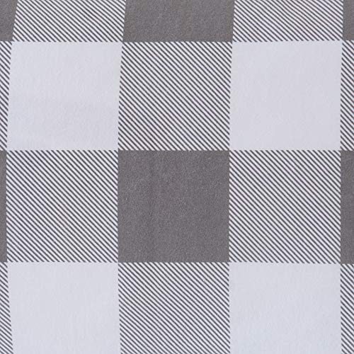 Extra Soft Buffalo Check 100 Turkish Cotton Flannel Sheet Set Warm Cozy Luxury Winter Bed Sheets Belle Collection Queen Grey 0 3
