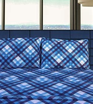 Friends At Home 100 Turkish Cotton 180 GSM Heavyweight Flannel Sheets Set Plaid 3 TwinSingle 0 300x334
