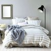 Lausonhouse-French-Linen-Duvet-Cover-Set-100-Yarn-Dyed-Linen-Striped-Duvet-Cover-SetLuxury-Bedding-Set-King-Natural-Stripe-0