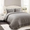 Lush Decor Reyna Comforter Ruffled 3 Piece Bedding Set With Pillow Shams Full Queen Gray 0 100x100