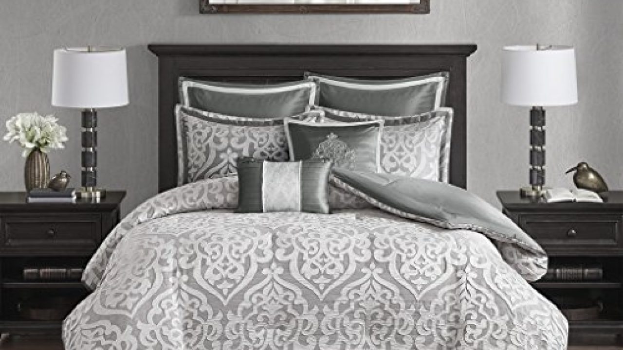 Madison Park Odette 8 Piece Jacquard Bedding Comforter Set With