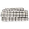 Stone-Beam-Rustic-100-Cotton-Plaid-Flannel-Bed-Sheet-Set-Easy-Care-Queen-Black-and-White-0