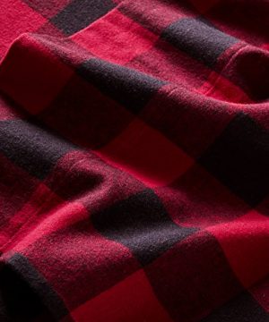 Stone Beam Rustic Buffalo Check Flannel Bed Sheet Set Twin XL Red And Black 0 1 300x360