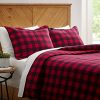 Stone Beam Rustic Buffalo Check Flannel Duvet Cover Set Twin Red And Black 0 100x100