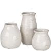 Sullivans Small White Ceramic Vase Set Rustic White Home Decor Great For Centerpieces Kitchen Office Or Living Room CM2583 0 100x100