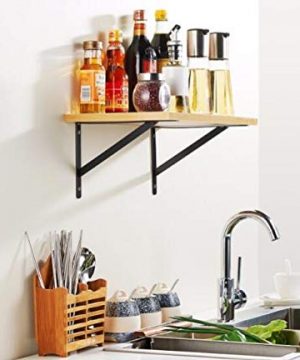 10 PCS 12 Inch Black L Shelf Brackets,Floating Wall Angle Corner Heavy Duty With
