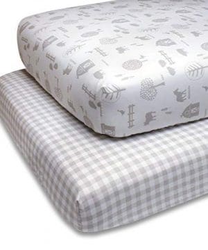 The Peanutshell Fitted Crib Sheet Set For Baby Boys Or Girls 2 Pack Sheets In Plaid Farm Themes Fits Standard Crib Mattresses 0 300x360