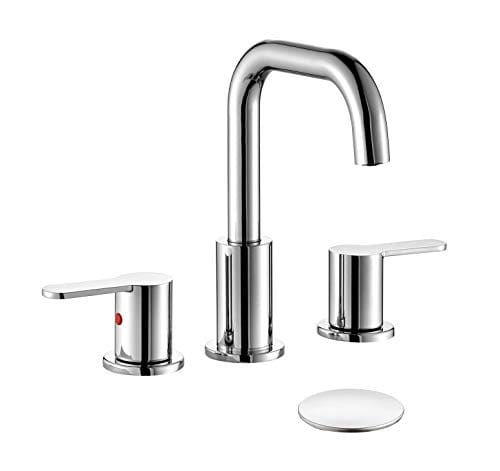 TimeArrow TAF288S CP Two Handle 8 Inch Widespread Bathroom Sink Faucet With Pop Up Drain Chrome 0