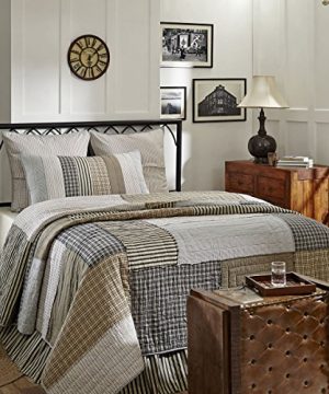 VHC Brands Farmhouse Bedding Ashmont Quilt Queen Warm Grey 0 300x360