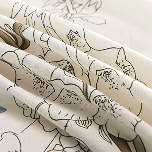 100% Co Botanical Flowers Pattern Printed Wake In Cloud Floral Comforter Set 