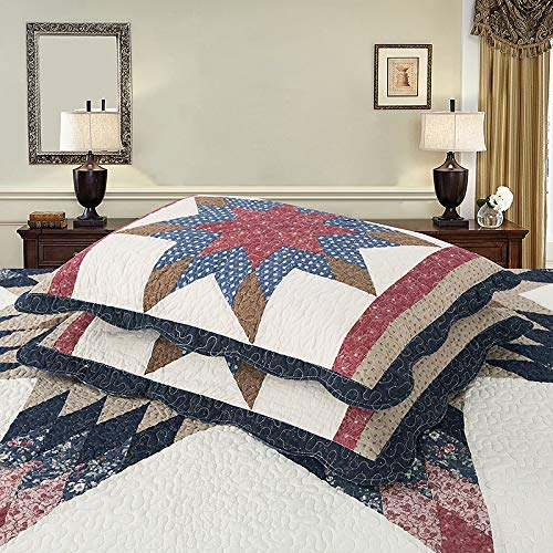 Yayiday Bedspread Quilt Set King Size Breathable Cotton Comforter