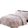 Vivinna Home Textile Cotton Quilt King Size Sets Patchwork Pink Bedspread Summer Blanket 0 100x100