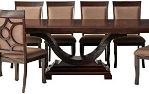 247SHOPATHOME Dining Room Sets 9 Piece Brown 0 300x190