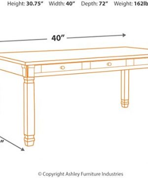 Ashley Furniture Signature Design Antique White Bolanburg Dining Room Table Tables