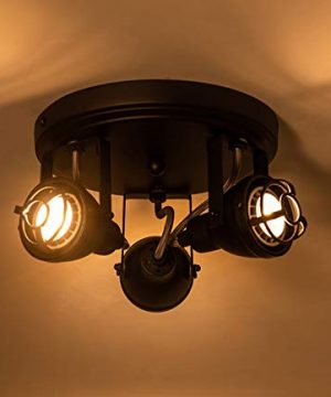 Bronze Black Track Directional Light Triple Head Ceiling Fixture