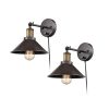 CLAXY Industrial Swing Arm Wall Sconce Simplicity 1 Light Wall Lamp 2 Pack 0 100x100
