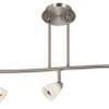 Cal Lighting SL 954 5 BSWH Track Lighting With White Glass Shades Brushed Steel Finish 0 100x100