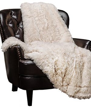 Chanasya Shaggy Longfur Faux Fur Throw Blanket Fuzzy Lightweight Plush Sherpa Fleece Microfiber Blanket For Couch Bed Chair Photo Props 50x65 Inches Cream 0 300x360