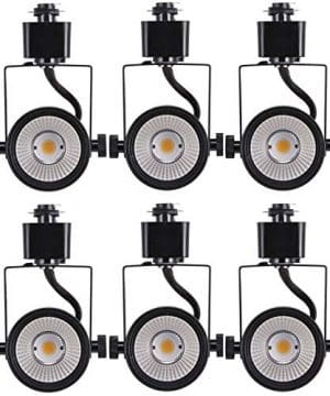 Cloudy Bay 8W Dimmable LED Track Light Head4000K Cool White CRI90 True Color Rendering Adjustable Tilt Angle Track Lighting Fixture40 Angle For Accent RetailBlack FinishHalo Type Pack Of 6 0 300x360