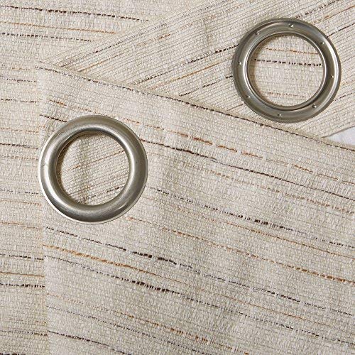 Comfort Spaces Grasscloth Blackout Window Curtain Pair 2 Pieces Panels Grommet Top Energy Efficient Saving Drapes For Living Room Bedroom And Dorm 95 Inch Ivory 0 0