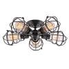 Creatgeek 5 Wire Cages Semi Flush Mount Light Fixture Industrial Close To Ceiling Lighting Black Finish Vintage Retro Lamp For Hallway Living Room Kitchen Bedroom 0 100x100
